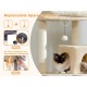 PAWZ Road Luxury Cat Tree Large Cat Play Tower Activity Centre Stable and Stable Cat Tree with Hammock and Beautiful Cat House Grey 143 cm PAWZ Road Luxury Cat Tree Large Cat Play Tower Activity Centre Stable and Stable Cat Tree with Hammock and Beautiful Cat House Grey 143 cm