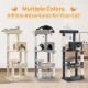 PAWZ Road Luxury Cat Tree Large Cat Play Tower Activity Centre Stable and Stable Cat Tree with Hammock and Beautiful Cat House Grey 143 cm PAWZ Road Luxury Cat Tree Large Cat Play Tower Activity Centre Stable and Stable Cat Tree with Hammock and Beautiful Cat House Grey 143 cm