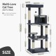 PAWZ Road Luxury Cat Tree Large Cat Play Tower Activity Centre Stable and Stable Cat Tree with Hammock and Beautiful Cat House Grey 143 cm PAWZ Road Luxury Cat Tree Large Cat Play Tower Activity Centre Stable and Stable Cat Tree with Hammock and Beautiful Cat House Grey 143 cm