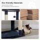 PAWZ Road Luxury Cat Tree Large Cat Play Tower Activity Centre Stable and Stable Cat Tree with Hammock and Beautiful Cat House Grey 143 cm PAWZ Road Luxury Cat Tree Large Cat Play Tower Activity Centre Stable and Stable Cat Tree with Hammock and Beautiful Cat House Grey 143 cm