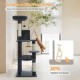 PAWZ Road Luxury Cat Tree Large Cat Play Tower Activity Centre Stable and Stable Cat Tree with Hammock and Beautiful Cat House Grey 143 cm PAWZ Road Luxury Cat Tree Large Cat Play Tower Activity Centre Stable and Stable Cat Tree with Hammock and Beautiful Cat House Grey 143 cm