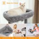 PAWZ Road Luxury Cat Tree Large Cat Play Tower Activity Centre Stable and Stable Cat Tree with Hammock and Beautiful Cat House Grey 143 cm PAWZ Road Luxury Cat Tree Large Cat Play Tower Activity Centre Stable and Stable Cat Tree with Hammock and Beautiful Cat House Grey 143 cm