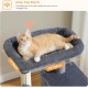 PAWZ Road Luxury Cat Tree Large Cat Play Tower Activity Centre Stable and Stable Cat Tree with Hammock and Beautiful Cat House Grey 143 cm PAWZ Road Luxury Cat Tree Large Cat Play Tower Activity Centre Stable and Stable Cat Tree with Hammock and Beautiful Cat House Grey 143 cm