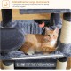 PAWZ Road Luxury Cat Tree Large Cat Play Tower Activity Centre Stable and Stable Cat Tree with Hammock and Beautiful Cat House Grey 143 cm PAWZ Road Luxury Cat Tree Large Cat Play Tower Activity Centre Stable and Stable Cat Tree with Hammock and Beautiful Cat House Grey 143 cm