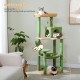 PAWZ Road Luxury Cat Tree Large Cat Play Tower Activity Centre Stable and Stable Cat Tree with Hammock and Beautiful Cat House Grey 143 cm PAWZ Road Luxury Cat Tree Large Cat Play Tower Activity Centre Stable and Stable Cat Tree with Hammock and Beautiful Cat House Grey 143 cm