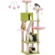 PETEPELA 180 cm Large Multi-Level Cat Tree for Large Cats, with 6 Sisal Columns, 2 Scratching Boards, 2 Platforms, 1 Hammock, 2 Play Balls, Plush Fabric, Grey PETEPELA 180 cm Large Multi-Level Cat Tree for Large Cats, with 6 Sisal Columns, 2 Scratching Boards, 2 Platforms, 1 Hammock, 2 Play Balls, Plush Fabric, Grey