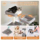 PETEPELA 180 cm Large Multi-Level Cat Tree for Large Cats, with 6 Sisal Columns, 2 Scratching Boards, 2 Platforms, 1 Hammock, 2 Play Balls, Plush Fabric, Grey PETEPELA 180 cm Large Multi-Level Cat Tree for Large Cats, with 6 Sisal Columns, 2 Scratching Boards, 2 Platforms, 1 Hammock, 2 Play Balls, Plush Fabric, Grey