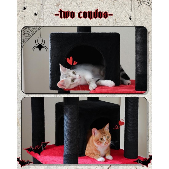 PETEPELA 180 cm Large Multi-Level Cat Tree for Large Cats, with 6 Sisal Columns, 2 Scratching Boards, 2 Platforms, 1 Hammock, 2 Play Balls, Plush Fabric, Grey PETEPELA 180 cm Large Multi-Level Cat Tree for Large Cats, with 6 Sisal Columns, 2 Scratching Boards, 2 Platforms, 1 Hammock, 2 Play Balls, Plush Fabric, Grey
