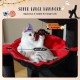 PETEPELA Cat Scratching Post 104 cm with 2 Spacious Caves for Indoor Cats, Cat House with Comfortable Hammock, Padded Perch, Scratching Pad and Removable Play Ball, Black PETEPELA Cat Scratching Post 104 cm with 2 Spacious Caves for Indoor Cats, Cat House with Comfortable Hammock, Padded Perch, Scratching Pad and Removable Play Ball, Black