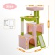 PETEPELA Cat Scratching Post 104 cm with 2 Spacious Caves for Indoor Cats, Cat House with Comfortable Hammock, Padded Perch, Scratching Pad and Removable Play Ball, Black PETEPELA Cat Scratching Post 104 cm with 2 Spacious Caves for Indoor Cats, Cat House with Comfortable Hammock, Padded Perch, Scratching Pad and Removable Play Ball, Black