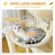 PETEPELA Cat Scratching Post 104 cm with 2 Spacious Caves for Indoor Cats, Cat House with Comfortable Hammock, Padded Perch, Scratching Pad and Removable Play Ball, Black PETEPELA Cat Scratching Post 104 cm with 2 Spacious Caves for Indoor Cats, Cat House with Comfortable Hammock, Padded Perch, Scratching Pad and Removable Play Ball, Black