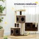 PawHut Cat Scratching Post with Cat Cave, Bed, Play Ball, Cat Scratching Post with Sisal Scratching Posts, for Cats up to 5 kg, Dark Brown PawHut Cat Scratching Post with Cat Cave, Bed, Play Ball, Cat Scratching Post with Sisal Scratching Posts, for Cats up to 5 kg, Dark Brown