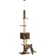 PawHut Ceiling High Cat Scratching Post 225-265 cm Cat Scratching Post with Cat Cave, Scratching Posts, Play Ball, Cat Furniture with Tilt Protection, Brown PawHut Ceiling High Cat Scratching Post 225-265 cm Cat Scratching Post with Cat Cave, Scratching Posts, Play Ball, Cat Furniture with Tilt Protection, Brown