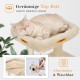 Petepela Cat Tree, Scratching Post, Cat Furniture with Sisal Rope, Plush Lounger, Hollow Playhouse, Toy for Cats, Grey Petepela Cat Tree, Scratching Post, Cat Furniture with Sisal Rope, Plush Lounger, Hollow Playhouse, Toy for Cats, Grey