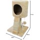 Pets Collection Katten speeltoren / krabpaal met speelbal en muis Pets Collection Katten speeltoren / krabpaal met speelbal en muis