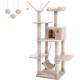 SONGMICS XXL Climbing Tree Scratching Post with Hammock Cave Play Sisal 154 cm, beige SONGMICS XXL Climbing Tree Scratching Post with Hammock Cave Play Sisal 154 cm, beige