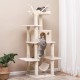 SONGMICS XXL Climbing Tree Scratching Post with Hammock Cave Play Sisal 154 cm, beige SONGMICS XXL Climbing Tree Scratching Post with Hammock Cave Play Sisal 154 cm, beige