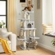 SONGMICS XXL Climbing Tree Scratching Post with Hammock Cave Play Sisal 154 cm, beige SONGMICS XXL Climbing Tree Scratching Post with Hammock Cave Play Sisal 154 cm, beige