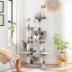 SONGMICS XXL Climbing Tree Scratching Post with Hammock Cave Play Sisal 154 cm, beige SONGMICS XXL Climbing Tree Scratching Post with Hammock Cave Play Sisal 154 cm, beige