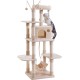 SONGMICS XXL Climbing Tree Scratching Post with Hammock Cave Play Sisal 154 cm, beige SONGMICS XXL Climbing Tree Scratching Post with Hammock Cave Play Sisal 154 cm, beige