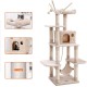 SONGMICS XXL Climbing Tree Scratching Post with Hammock Cave Play Sisal 154 cm, beige SONGMICS XXL Climbing Tree Scratching Post with Hammock Cave Play Sisal 154 cm, beige