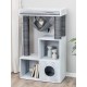 TRIXIE Cat Climbing Cave Scratching Tree with Shelf Function, 72 x 110 x 38 cm, Grey 44712 TRIXIE Cat Climbing Cave Scratching Tree with Shelf Function, 72 x 110 x 38 cm, Grey 44712
