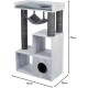 TRIXIE Cat Climbing Cave Scratching Tree with Shelf Function, 72 x 110 x 38 cm, Grey 44712 TRIXIE Cat Climbing Cave Scratching Tree with Shelf Function, 72 x 110 x 38 cm, Grey 44712