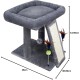 TWDEPART Cat Scratching Post for Indoor Cats, Activity Centre, Climbing Tree, Cat Furniture with Playful Toy Balls, Green