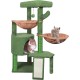 TWDEPART Cat Scratching Post with Activity Centre, 95 cm Climbing Tree Cat Toy with Toy Balls, Green TWDEPART Cat Scratching Post with Activity Centre, 95 cm Climbing Tree Cat Toy with Toy Balls, Green