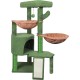 TWDEPART Cat Scratching Post with Activity Centre, 95 cm Climbing Tree Cat Toy with Toy Balls, Green TWDEPART Cat Scratching Post with Activity Centre, 95 cm Climbing Tree Cat Toy with Toy Balls, Green