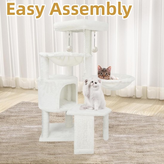 TWDEPART Cat Scratching Post with Activity Centre, 95 cm Climbing Tree Cat Toy with Toy Balls, Green TWDEPART Cat Scratching Post with Activity Centre, 95 cm Climbing Tree Cat Toy with Toy Balls, Green