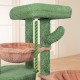 TWDEPART Cat Scratching Post with Activity Centre, 95 cm Climbing Tree Cat Toy with Toy Balls, Green TWDEPART Cat Scratching Post with Activity Centre, 95 cm Climbing Tree Cat Toy with Toy Balls, Green