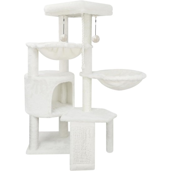 TWDEPART Cat Scratching Post with Activity Centre, 95 cm Climbing Tree Cat Toy with Toy Balls, Green TWDEPART Cat Scratching Post with Activity Centre, 95 cm Climbing Tree Cat Toy with Toy Balls, Green