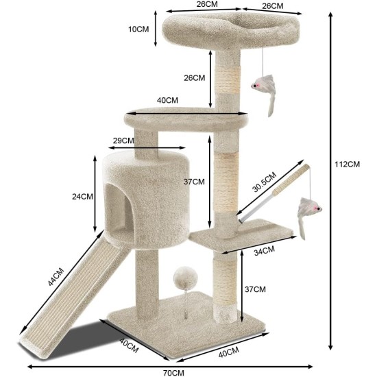 VOUNOT Kratzbaum Katzenbaum Groß XXL , Stabiler Katzenkratzbaum mit Katzenhöhle, Sisal Säule, Plattformen, Raumkapsel, 138cm, Grau VOUNOT Kratzbaum Katzenbaum Groß XXL , Stabiler Katzenkratzbaum mit Katzenhöhle, Sisal Säule, Plattformen, Raumkapsel, 138cm, Grau