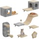 YITAHOME 11-Piece Stable Climbing Wall Cat Set Made of Flannel, Cat Furniture with Cat House, Cat Scratching Board, Cat Hanging Bridge, Cat Bed, Sisal Column for Cats, Sleeping, Playing, Lounging YITAHOME 11-Piece Stable Climbing Wall Cat Set Made of Flannel, Cat Furniture with Cat House, Cat Scratching Board, Cat Hanging Bridge, Cat Bed, Sisal Column for Cats, Sleeping, Playing, Lounging