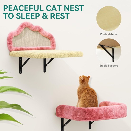 YITAHOME 11-Piece Stable Climbing Wall Cat Set Made of Flannel, Cat Furniture with Cat House, Cat Scratching Board, Cat Hanging Bridge, Cat Bed, Sisal Column for Cats, Sleeping, Playing, Lounging YITAHOME 11-Piece Stable Climbing Wall Cat Set Made of Flannel, Cat Furniture with Cat House, Cat Scratching Board, Cat Hanging Bridge, Cat Bed, Sisal Column for Cats, Sleeping, Playing, Lounging