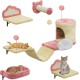 YITAHOME 11-Piece Stable Climbing Wall Cat Set Made of Flannel, Cat Furniture with Cat House, Cat Scratching Board, Cat Hanging Bridge, Cat Bed, Sisal Column for Cats, Sleeping, Playing, Lounging YITAHOME 11-Piece Stable Climbing Wall Cat Set Made of Flannel, Cat Furniture with Cat House, Cat Scratching Board, Cat Hanging Bridge, Cat Bed, Sisal Column for Cats, Sleeping, Playing, Lounging