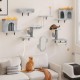 YITAHOME 8 Pieces Cat Climbing Wall Set, Sturdy Plush Climbing Device for Cats, Cat Climbing Frame, Play Towers with Scratching Posts, Cat House, Cat Bridge, Cat Stairs and Hanging Ball, Light Grey YITAHOME 8 Pieces Cat Climbing Wall Set, Sturdy Plush Climbing Device for Cats, Cat Climbing Frame, Play Towers with Scratching Posts, Cat House, Cat Bridge, Cat Stairs and Hanging Ball, Light Grey