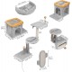 YITAHOME 8 Pieces Cat Climbing Wall Set, Sturdy Plush Climbing Device for Cats, Cat Climbing Frame, Play Towers with Scratching Posts, Cat House, Cat Bridge, Cat Stairs and Hanging Ball, Light Grey YITAHOME 8 Pieces Cat Climbing Wall Set, Sturdy Plush Climbing Device for Cats, Cat Climbing Frame, Play Towers with Scratching Posts, Cat House, Cat Bridge, Cat Stairs and Hanging Ball, Light Grey