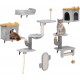 YITAHOME 8 Pieces Cat Climbing Wall Set, Sturdy Plush Climbing Device for Cats, Cat Climbing Frame, Play Towers with Scratching Posts, Cat House, Cat Bridge, Cat Stairs and Hanging Ball, Light Grey YITAHOME 8 Pieces Cat Climbing Wall Set, Sturdy Plush Climbing Device for Cats, Cat Climbing Frame, Play Towers with Scratching Posts, Cat House, Cat Bridge, Cat Stairs and Hanging Ball, Light Grey