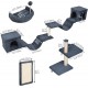 YITAHOME 8 Pieces Cat Climbing Wall Set, Sturdy Plush Climbing Device for Cats, Cat Climbing Frame, Play Towers with Scratching Posts, Cat House, Cat Bridge, Cat Stairs and Hanging Ball, Light Grey YITAHOME 8 Pieces Cat Climbing Wall Set, Sturdy Plush Climbing Device for Cats, Cat Climbing Frame, Play Towers with Scratching Posts, Cat House, Cat Bridge, Cat Stairs and Hanging Ball, Light Grey
