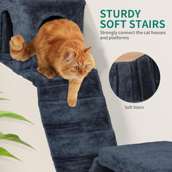 YITAHOME 8 Pieces Cat Climbing Wall Set, Sturdy Plush Climbing Device for Cats, Cat Climbing Frame, Play Towers with Scratching Posts, Cat House, Cat Bridge, Cat Stairs and Hanging Ball, Light Grey YITAHOME 8 Pieces Cat Climbing Wall Set, Sturdy Plush Climbing Device for Cats, Cat Climbing Frame, Play Towers with Scratching Posts, Cat House, Cat Bridge, Cat Stairs and Hanging Ball, Light Grey