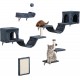 YITAHOME 8 Pieces Cat Climbing Wall Set, Sturdy Plush Climbing Device for Cats, Cat Climbing Frame, Play Towers with Scratching Posts, Cat House, Cat Bridge, Cat Stairs and Hanging Ball, Light Grey YITAHOME 8 Pieces Cat Climbing Wall Set, Sturdy Plush Climbing Device for Cats, Cat Climbing Frame, Play Towers with Scratching Posts, Cat House, Cat Bridge, Cat Stairs and Hanging Ball, Light Grey