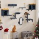 YITAHOME 8 Pieces Cat Climbing Wall Set, Sturdy Plush Climbing Device for Cats, Cat Climbing Frame, Play Towers with Scratching Posts, Cat House, Cat Bridge, Cat Stairs and Hanging Ball, Light Grey YITAHOME 8 Pieces Cat Climbing Wall Set, Sturdy Plush Climbing Device for Cats, Cat Climbing Frame, Play Towers with Scratching Posts, Cat House, Cat Bridge, Cat Stairs and Hanging Ball, Light Grey
