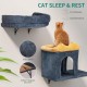 YITAHOME 8 Pieces Cat Climbing Wall Set, Sturdy Plush Climbing Device for Cats, Cat Climbing Frame, Play Towers with Scratching Posts, Cat House, Cat Bridge, Cat Stairs and Hanging Ball, Light Grey YITAHOME 8 Pieces Cat Climbing Wall Set, Sturdy Plush Climbing Device for Cats, Cat Climbing Frame, Play Towers with Scratching Posts, Cat House, Cat Bridge, Cat Stairs and Hanging Ball, Light Grey