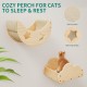 YITAHOME Climbing Wall Cat Set Made of Wood, 5-Piece Sturdy Cat Furniture with Cat House, Cat Bed, Platform, Sisal Column, Cat Suspension Bridge, for Cat Sleeping, Playing, Lounging YITAHOME Climbing Wall Cat Set Made of Wood, 5-Piece Sturdy Cat Furniture with Cat House, Cat Bed, Platform, Sisal Column, Cat Suspension Bridge, for Cat Sleeping, Playing, Lounging