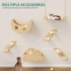 YITAHOME Climbing Wall Cat Set Made of Wood, 5-Piece Sturdy Cat Furniture with Cat House, Cat Bed, Platform, Sisal Column, Cat Suspension Bridge, for Cat Sleeping, Playing, Lounging YITAHOME Climbing Wall Cat Set Made of Wood, 5-Piece Sturdy Cat Furniture with Cat House, Cat Bed, Platform, Sisal Column, Cat Suspension Bridge, for Cat Sleeping, Playing, Lounging