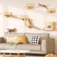 YITAHOME Climbing Wall Cat Set Made of Wood, 5-Piece Sturdy Cat Furniture with Cat House, Cat Bed, Platform, Sisal Column, Cat Suspension Bridge, for Cat Sleeping, Playing, Lounging YITAHOME Climbing Wall Cat Set Made of Wood, 5-Piece Sturdy Cat Furniture with Cat House, Cat Bed, Platform, Sisal Column, Cat Suspension Bridge, for Cat Sleeping, Playing, Lounging