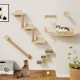 YITAHOME Climbing Wall Cat Set Made of Wood, 5-Piece Sturdy Cat Furniture with Cat House, Cat Bed, Platform, Sisal Column, Cat Suspension Bridge, for Cat Sleeping, Playing, Lounging YITAHOME Climbing Wall Cat Set Made of Wood, 5-Piece Sturdy Cat Furniture with Cat House, Cat Bed, Platform, Sisal Column, Cat Suspension Bridge, for Cat Sleeping, Playing, Lounging