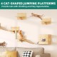 YITAHOME Climbing Wall Cat Set Made of Wood, 5-Piece Sturdy Cat Furniture with Cat House, Cat Bed, Platform, Sisal Column, Cat Suspension Bridge, for Cat Sleeping, Playing, Lounging YITAHOME Climbing Wall Cat Set Made of Wood, 5-Piece Sturdy Cat Furniture with Cat House, Cat Bed, Platform, Sisal Column, Cat Suspension Bridge, for Cat Sleeping, Playing, Lounging